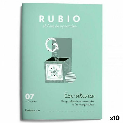 Cuaderno de escritura y caligrafía Rubio Nº07 A5 Español 20 Hojas (10 Unidades)