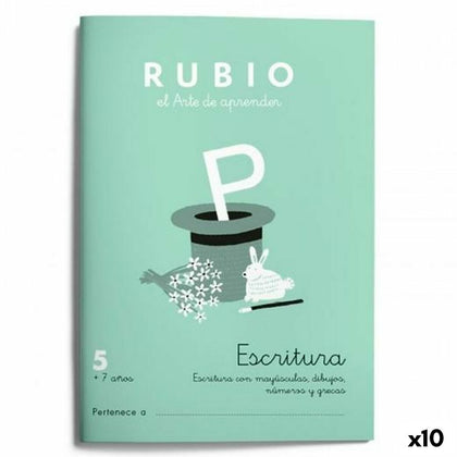 Cuaderno de escritura y caligrafía Rubio Nº05 A5 Español 20 Hojas (10 Unidades)