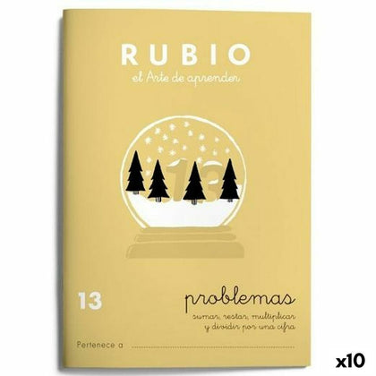 Cuaderno de matemáticas Rubio Nº 13 A5 Español 20 Hojas (10 Unidades)