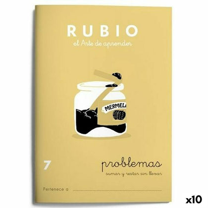 Cuaderno de matemáticas Rubio Nº 7 A5 Español 20 Hojas (10 Unidades)