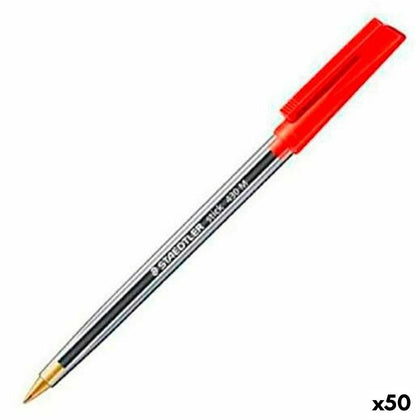 Bolígrafo Staedtler Stick 430 Rojo (50 Unidades)