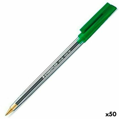 Bolígrafo Staedtler Stick 430 Verde (50 Unidades)