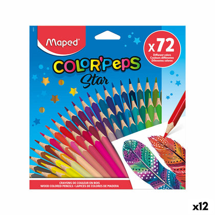 Lápices de colores Maped Color'Peps Star Multicolor (12 Unidades)