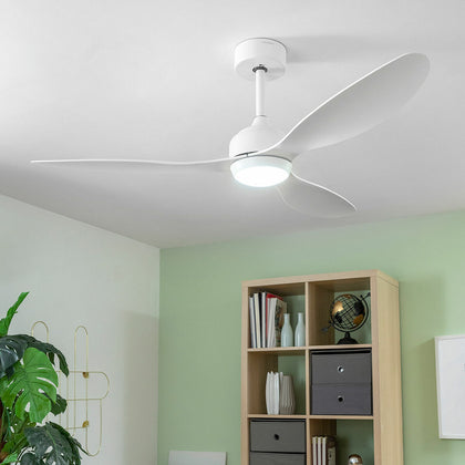 Ventilador de Techo con Luz LED y 3 Aspas ABS Flaled InnovaGoods Blanco 36 W 52