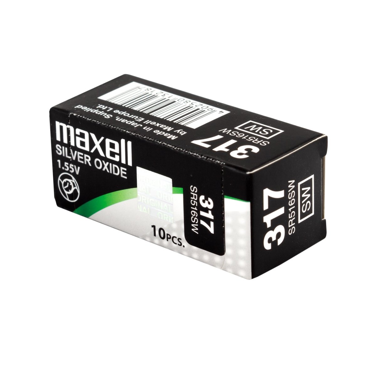 10x Maxell 317 Pila Botón Oxido de Plata SR516SW, 1.55V - movilcom.com