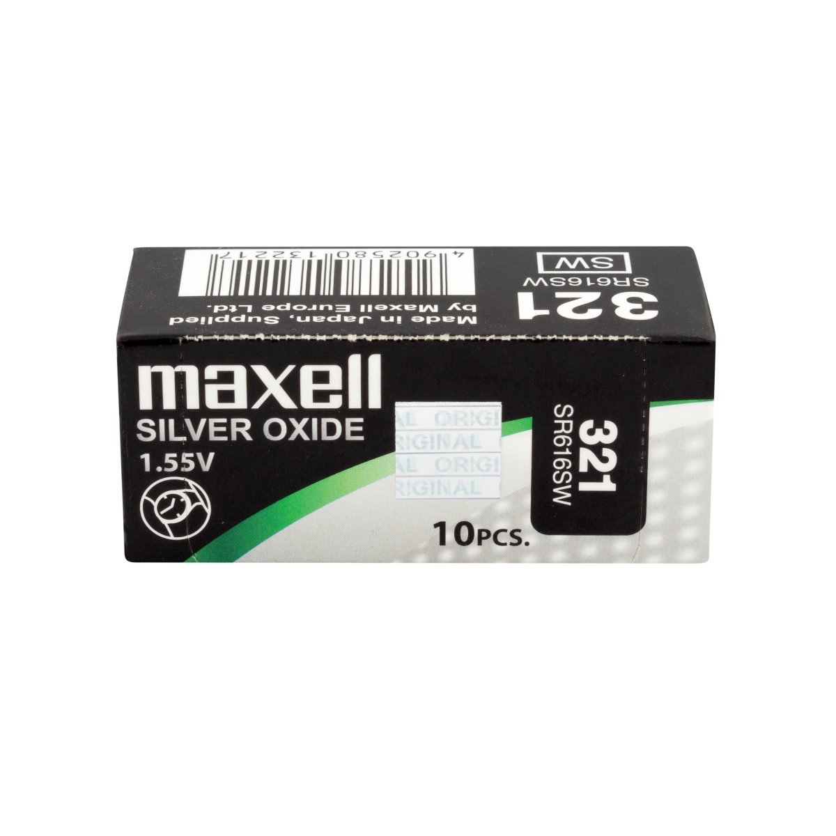 10x Maxell 321 Pila Botón Oxido de Plata SR616SW 1.55V - movilcom.com