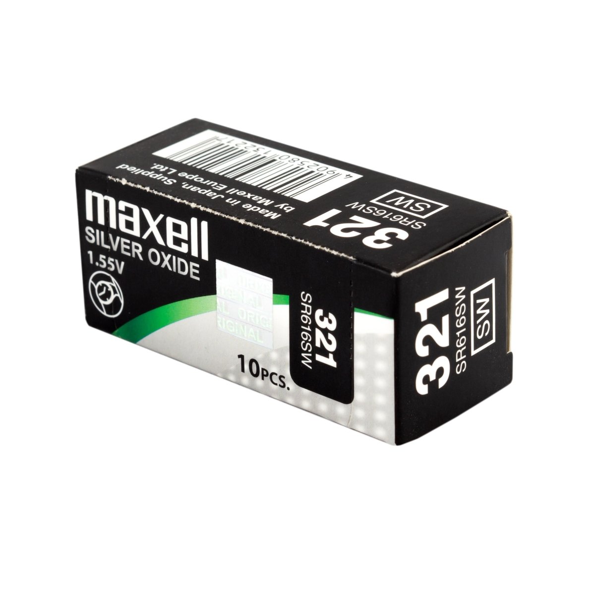 10x Maxell 321 Pila Botón Oxido de Plata SR616SW 1.55V - movilcom.com