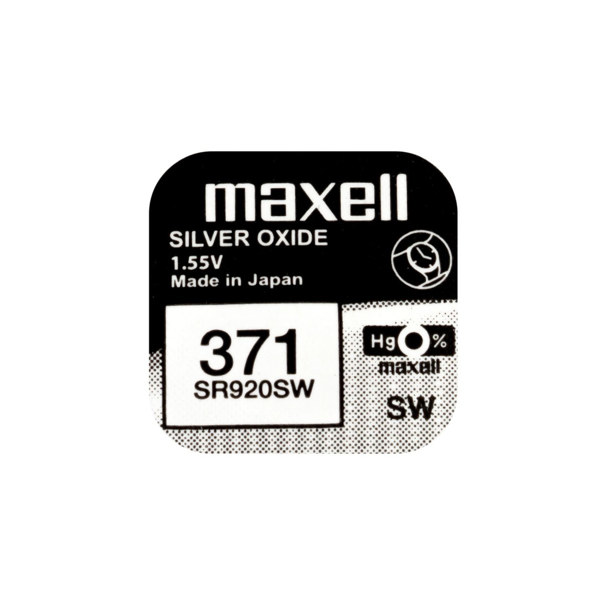 10x Maxell 371 Pila Botón Oxido de Plata SR920W 1.55V - movilcom.com
