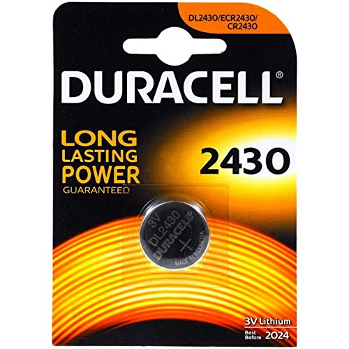 1x Duracell CR2430 Pila de botón de litio DL2430 3V - movilcom.com
