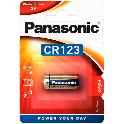 1x Panasonic CR123 Power Yours Day Pila litio / DL 123A, EL CR123 AP, CR123A, K123LA, CR123R, CR17345 - 3V - movilcom.com