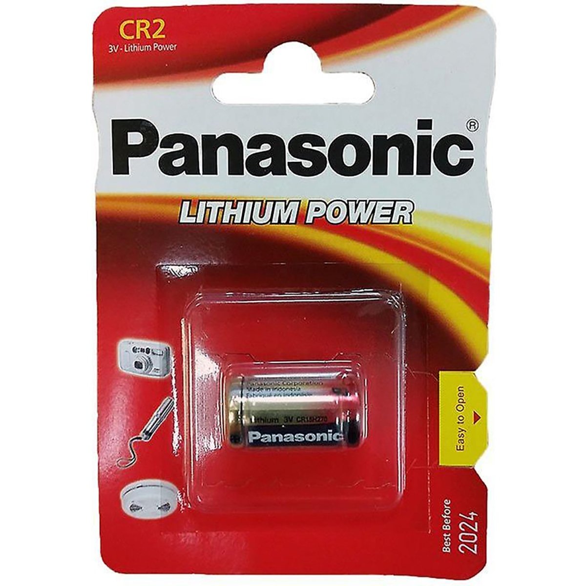 1x Panasonic CR2 LITHIUM POWER Pila litio / DL CR2, KCR2, CR17355 - 3V