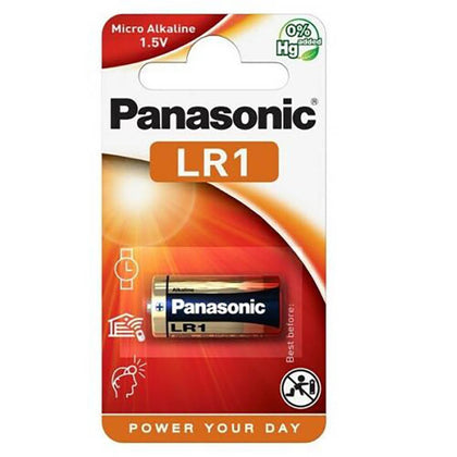 1x Panasonic LR1 Power Your Day Pila alcalina / MN9100, LADY, N, 4901, R1, E90, AMS, 910A - 1.5V - movilcom.com
