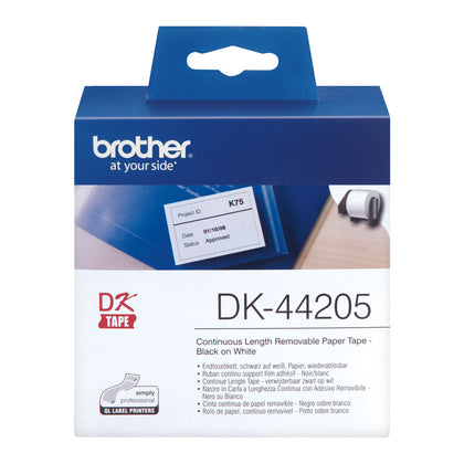 Etiquetas para Impresora Brother DK44205 62 mm x 15,24 m Blanco Negro/Blanco (2 Unidades)