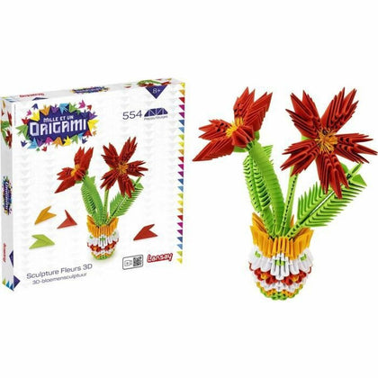 Juego de Manualidades con Papel Lansay Flower 3D