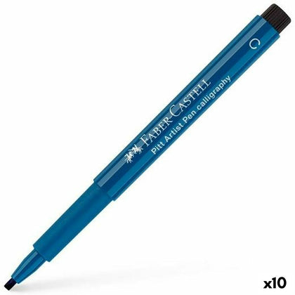 Rotuladores Faber-Castell Pitt Artist Caligrafía Azul oscuro (10 Unidades)