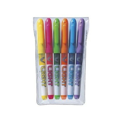 Set de Marcadores Fluorescentes Pilot V Light 6 Piezas Multicolor