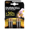 4x Duracell AAA Plus Power Pila alcalina / LR03, MN2400, Mini Stilo, Micro - 1.5V - movilcom.com