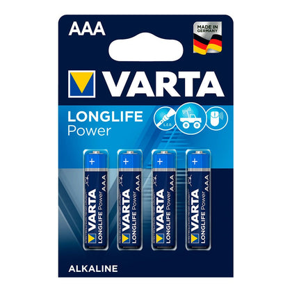 4x Varta AAA LONGLIFE Power Pila alcalina / Micro, 4903, Ministilo, LR03, MN2400 - 1,5V - movilcom.com