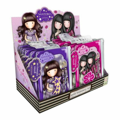 Set de Papelería Gorjuss Mini Stationery Rosa/Morado (16 uds)