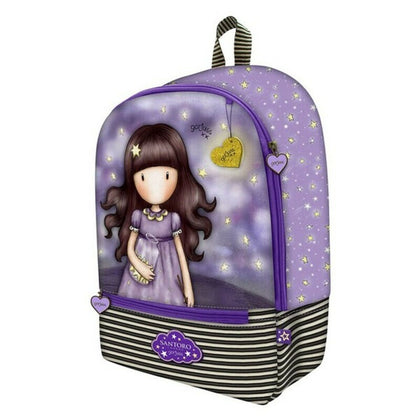 Mochila Escolar Gorjuss Catch a Falling Star Morado (32 x 45 x 13.5 cm)