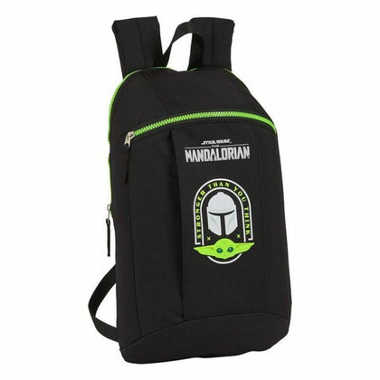 Mochila Infantil The Mandalorian M821 Negro Verde (22 x 39 x 10 cm)