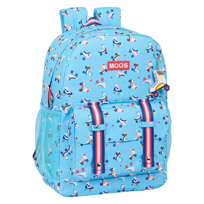 Mochila para Portátil Rollers Moos M754B Azul claro Multicolor (32 x 43 x 14 cm)