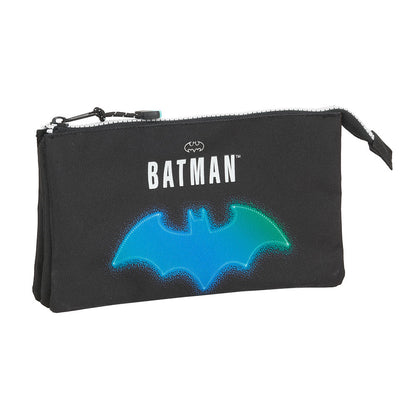Portatodo Triple Batman Bat-Tech Negro (22 x 12 x 3 cm)