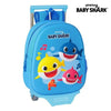 Mochila Escolar 3D con Ruedas 705 Baby Shark M020H Azul 27 x 32 x 10 cm