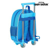 Mochila Escolar 3D con Ruedas 705 Baby Shark M020H Azul 27 x 32 x 10 cm