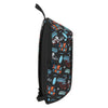 Mochila Casual Surf Camp Safta M821A Negro Naranja Azul claro (22 x 39 x 10 cm)