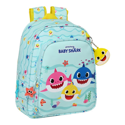 Mochila Infantil Baby Shark Beach day Amarillo Azul claro (27 x 33 x 10 cm)