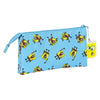 Portatodo Triple Positive Vives Spongebob Positive vibes Azul Amarillo 22 x 12 x 3 cm