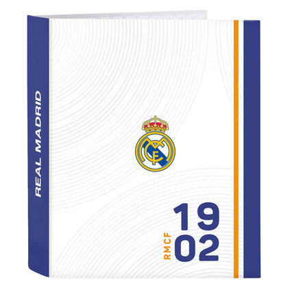 Carpeta de anillas Real Madrid C.F. Azul Blanco A4 27 x 33 x 6 cm