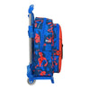 Mochila Escolar con Ruedas Spiderman Great power 27 x 33 x 10 cm Azul Rojo