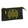 Portatodo Triple Batman Comix Negro Amarillo (22 x 12 x 3 cm)