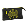 Portatodo Triple Batman Comix Negro Amarillo (22 x 12 x 3 cm)