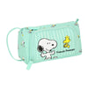 Estuche Escolar Snoopy Friends forever Menta 20 x 11 x 8.5 cm