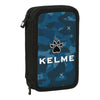 Plumier Doble Kelme Break 12.5 x 19.5 x 4 cm Negro Azul marino (28 piezas)