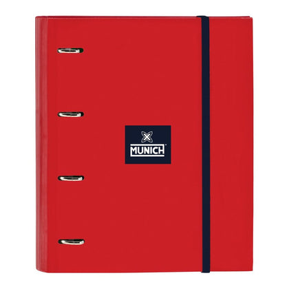 Carpeta de anillas Munich Supra A4 Rojo (27 x 32 x 3.5 cm) (35 mm)