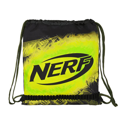 Bolsa Mochila con Cuerdas Nerf Neon Negro Lima (35 x 40 x 1 cm)