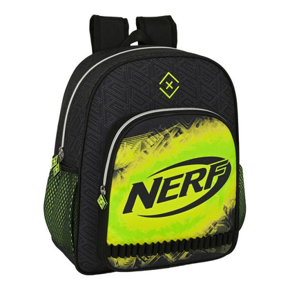 Mochila Escolar Nerf Neon Negro Lima 32 X 38 X 12 cm