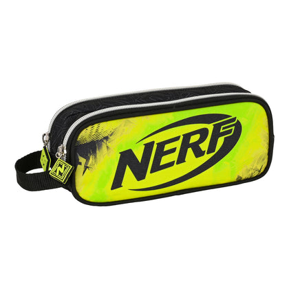 Estuche Escolar Nerf Neon Negro Lima (21 x 8 x 6 cm)