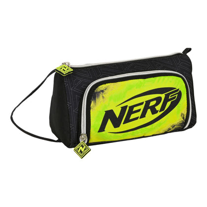 Estuche Escolar Nerf Neon Negro Lima 20 x 11 x 8.5 cm (32 Piezas)