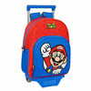 Mochila Escolar con Ruedas Super Mario Azul Rojo 28 x 34 x 10 cm