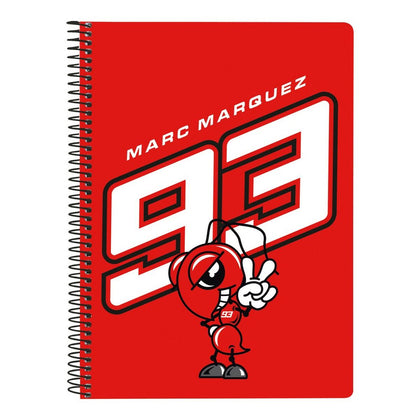 Libreta de Anillas Marc Marquez Rojo Negro A5