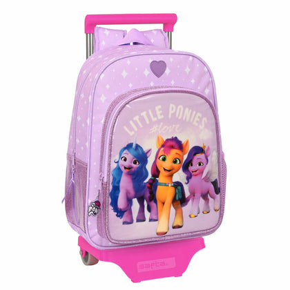 Mochila Escolar con Ruedas My Little Pony Lila 26 x 34 x 11 cm