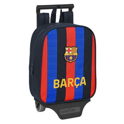 Mochila Escolar con Ruedas F.C. Barcelona Granate Azul marino (22 x 27 x 10 cm)