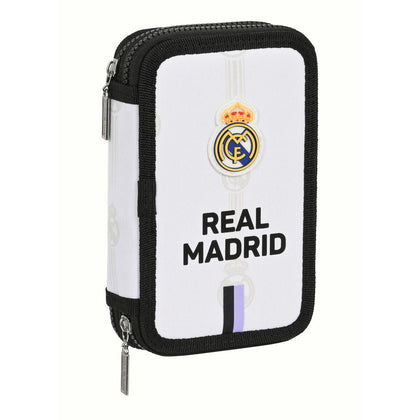 Plumier Doble Real Madrid C.F. Blanco Negro (28 piezas)