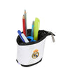 Estuche Cubilete Real Madrid C.F. Negro Blanco (8 x 19 x 6 cm)