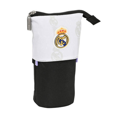 Estuche Cubilete Real Madrid C.F. Negro Blanco (8 x 19 x 6 cm)